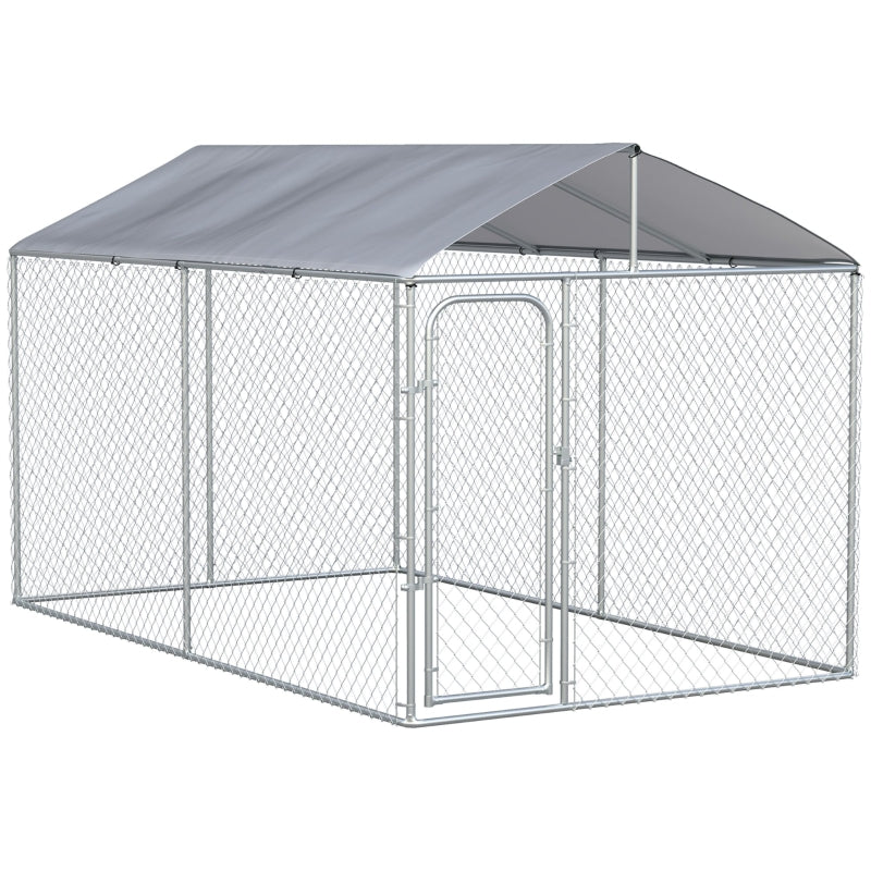 13' x 7.5' x 7.5' Large Dog House Kennel Pen with Canopy Shade