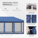 Canopy Tent, 20' x 8' Pop Up Canopy Tent with Mesh Side Walls - Seasonal Overstock