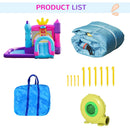 Bouncy Castles, 4-in-1 Water Monster Bouncy Castle with Slide and Water Pool 9.8' x 8.9' x 6.6' - Seasonal Overstock