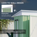 5' x 3' Lean-to Galvanized Steel Storage Shed - Green - Seasonal Overstock