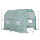 Greenhouses, 8.2' x 6.6' x 6.6' Soft Cover Greenhouse in Green - Seasonal Overstock