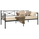 Day Beds, Alexis Twin Size Metal Day Bed - Black - Seasonal Overstock