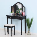 Vanity Sets, Bella Black Vanity Set - Seasonal Overstock