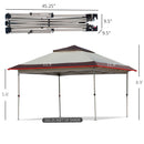 Gazebos, Cairo 12' x 12' Pop-Up Gazebo Canopy with Mesh Side Walls and Storage Bag - Beige / Brown - Seasonal Overstock