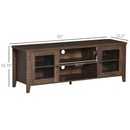 TV Stand, Dallas TV Stand Entertainment Unit for TVs up to 60" - Coffee Brown - Seasonal Overstock