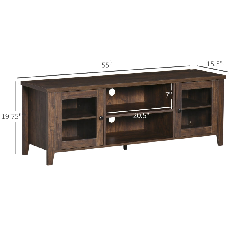 Dallas TV Stand Entertainment Unit for TVs up to 60" - Coffee Brown