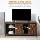 TV Stand, Deacon Barn Door TV Stand Media Unit for TVs up to 60" - Rustic Brown - Seasonal Overstock