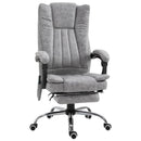 Office Chairs, Horatio High Back Office Chair with Massage & Footrest - Grey - Seasonal Overstock