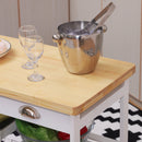 Kitchen Cart, Kinsley Rolling Kitchen Cart - White - Seasonal Overstock