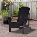 Linkin Wood Adirondack Chair in Black - Seasonal Overstock