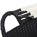 Paloma 4pc Outdoor Rattan Sofa Bed / Patio Conversation Set - Cream White - Seasonal Overstock