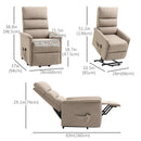 Ryder2 Powered Lift Recliner Chair Light Brown - Seasonal Overstock