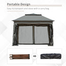 Gazebos, Zella 11' x 11' Grey Pop-Up Gazebo with Mesh Walls and Carry Bag - Seasonal Overstock
