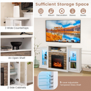 Townes Fireplace TV Stand with 16-Colour LED Backlights for TVs Up To 65-in - White - Seasonal Overstock