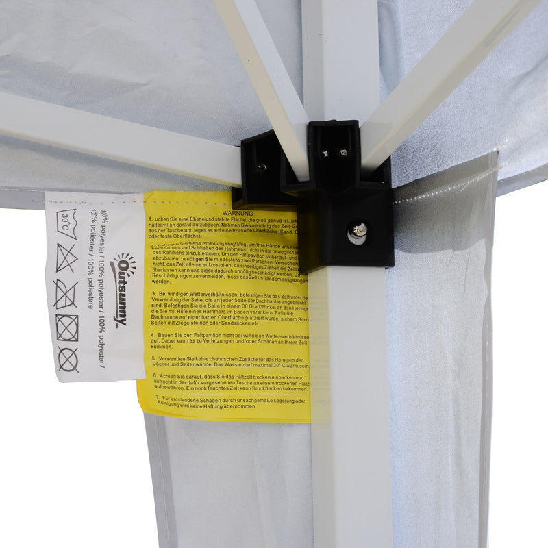 10' x 10' Easy Pop-Up Canopy Tent - White - Seasonal Overstock
