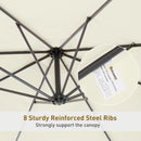 Patio Umbrellas, 10' Deluxe Cantilever Patio Umbrella - Beige - Seasonal Overstock