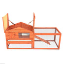 Coops & Hutches, Cozy Loft Rabbit Hutch Hen House 5.2 x 2 x 2.4ft - Seasonal Overstock