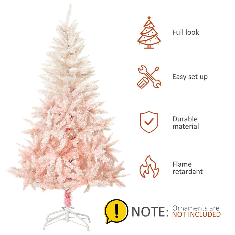 5ft White / Pink Artificial Christmas Tree - Seasonal Overstock