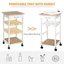 Adina 4-Tier Rolling Kitchen Island & Serving Cart - White - Seasonal Overstock