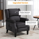 Ander Manual Push Reclining Chair with Vibration Massage - Black - Seasonal Overstock