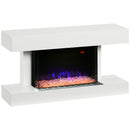 Bowie 1500W Freestanding Modern Electric Fireplace with Mantle Shelf - White - Seasonal Overstock