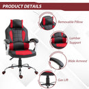 Flyta Ergonomic Executive Faux Leather Red & Black Office Gaming Chair - Seasonal Overstock