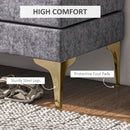 Gienna 48" Dark Grey Upholstered Bench - Seasonal Overstock