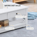 Coffee Tables, Penn Farmhouse Style Coffee Table with Drawers - White - Seasonal Overstock