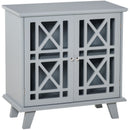 Pyper 2 Door Grey Accent Storage Cabinet - Seasonal Overstock