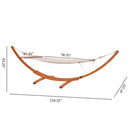 Hammocks, Riya Double Wide Hammock and Solid Wood Arc Stand - Seasonal Overstock