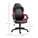 Vega Diamond Stitch Faux Leather Office Gaming Chair - Red - Seasonal Overstock