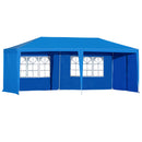 Canopy Tents, 10' x 20' Blue Canopy Party Tent - 4 Side Walls - Seasonal Overstock