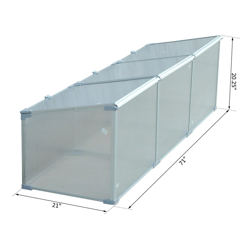 Small 71" x 21" Greenhouse With Lift-Top Access - Seasonal Overstock
