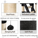 Cat Trees, 7.8 - 8.5ft XL Cat Tree / Condo / Activity Center - Dark Grey - Seasonal Overstock