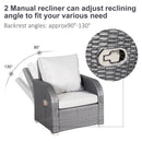 Balsam Cove 6pc Outdoor Wicker Sofa Chairs Table and Stool Patio Set - Grey - Seasonal Overstock