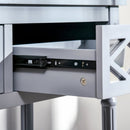 Galadriel 36" Grey Console Hall Table with 2 Drawers - Seasonal Overstock