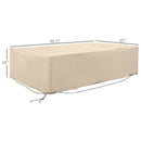 Large Waterproof Outdoor Furniture UV Protective Cover 96.5" x 65.7" x 26.4" - Beige - Seasonal Overstock