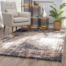 Rhoen Ivory / Beige Modern Area Rug by Puffy Comforts - Seasonal Overstock