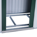 Storage Sheds, 4' x 6.4' Outdoor Steel Garden Tool Storage Shed - Dark Green - Seasonal Overstock