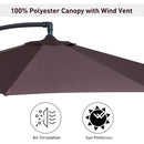 Patio Umbrellas, 10' Deluxe Cantilever Patio Umbrella - Coffee Brown - Seasonal Overstock