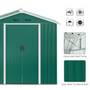 6.5' x 3.5' Steel Metal Storage Shed - Green - Seasonal Overstock
