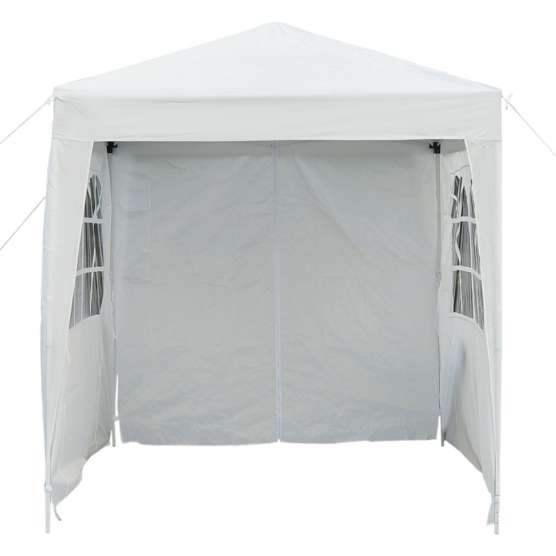 6.6' x 6.6' Pop-Up Canopy Tent White - Seasonal Overstock