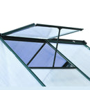 Greenhouses, 6.2' x 6.3' Walk-In Greenhouse with Aluminum Frame, Polycarbonate Panels, Sliding Door - Green - Seasonal Overstock