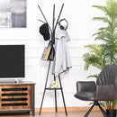 Ashly 9 Hook Black Metal Coat Rack Tree - Seasonal Overstock