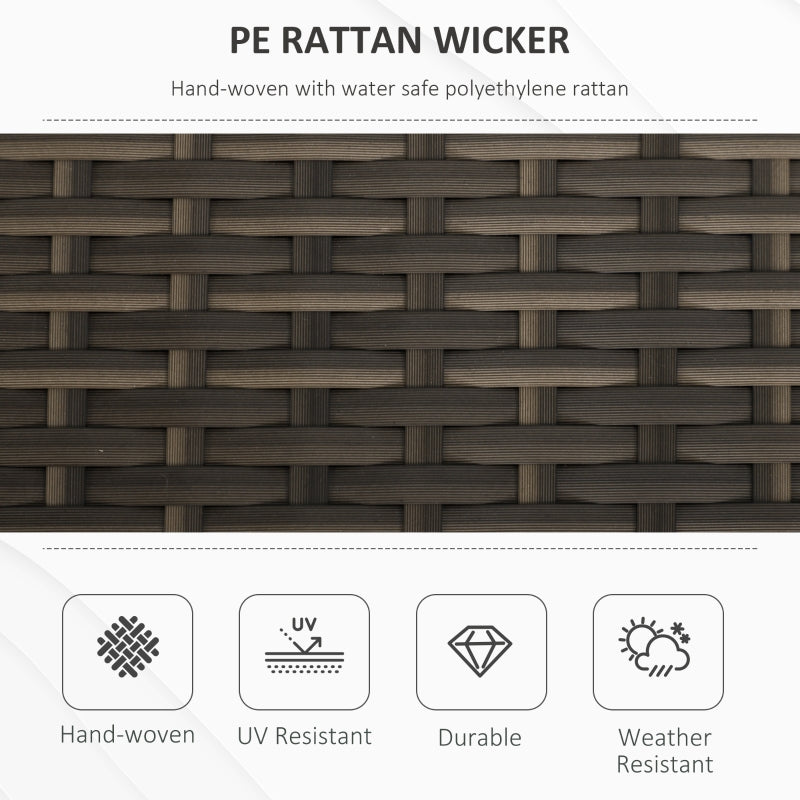 Blackwell Grove Outdoor Patio Storage Bench in PE Rattan Wicker - Cream - Seasonal Overstock