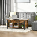 Coffee Tables, Bryan Lift Top Coffee Table with 3 Storage Compartments - Rustic Brown - Seasonal Overstock