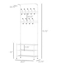 Brynn Entranceway Hall Tree with Coat and Shoe Storage - White - Seasonal Overstock