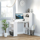 Caroline Computer Desk Bookshelf Combo - White - Seasonal Overstock