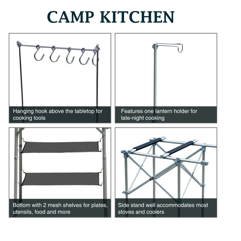 Folding Camping Table with Easy-Go Carry Case - Seasonal Overstock
