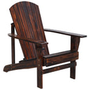 Linkin Wood Adirondack Chair in Rustic Brown - Seasonal Overstock